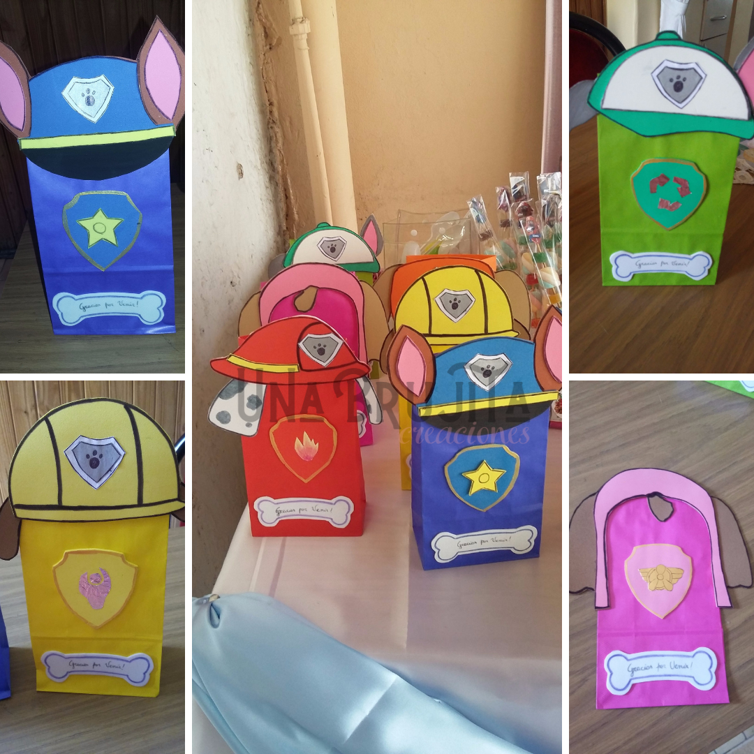 como hacer dulceros de paw patrol