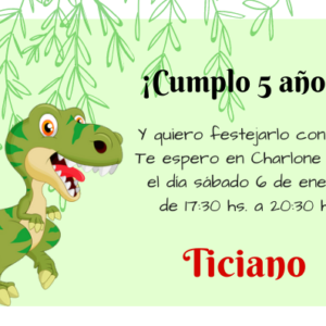 invitacion dinosaurios