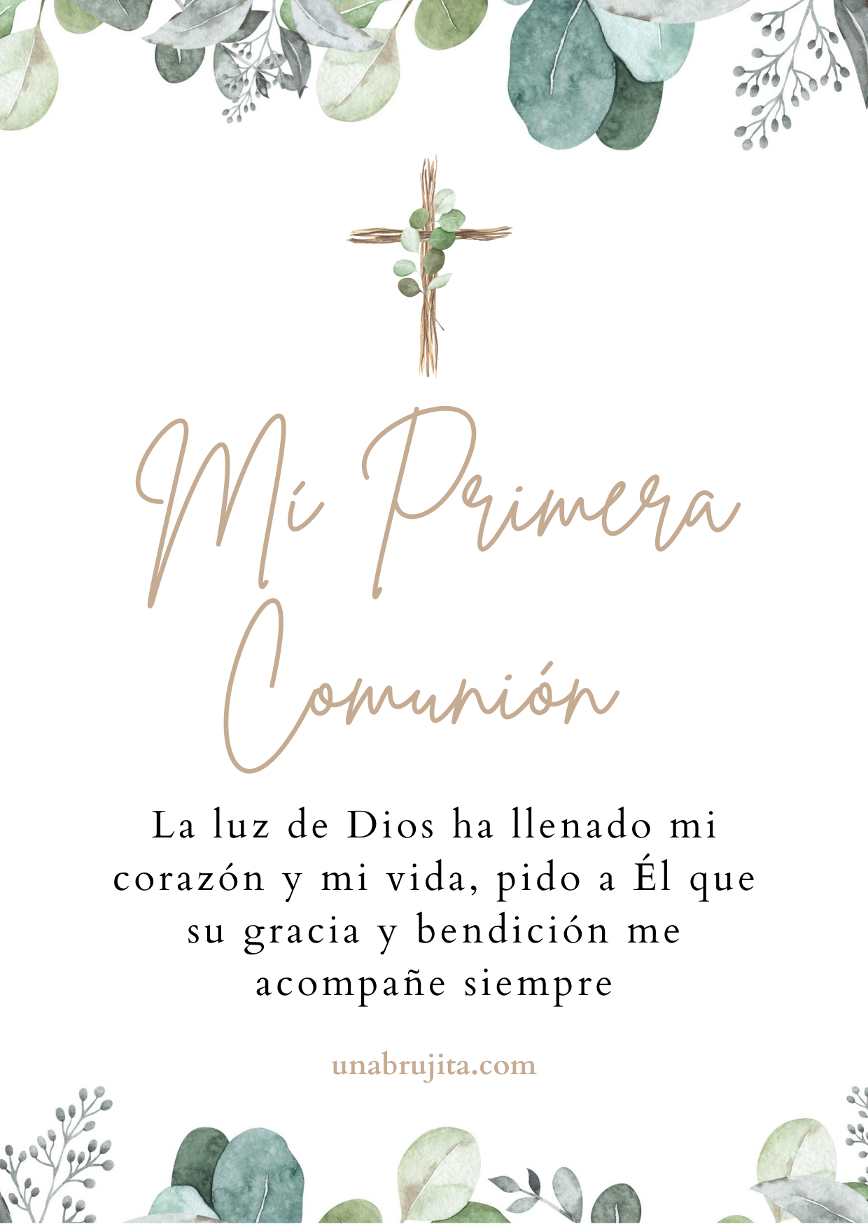 Estampitas de comunión gratis