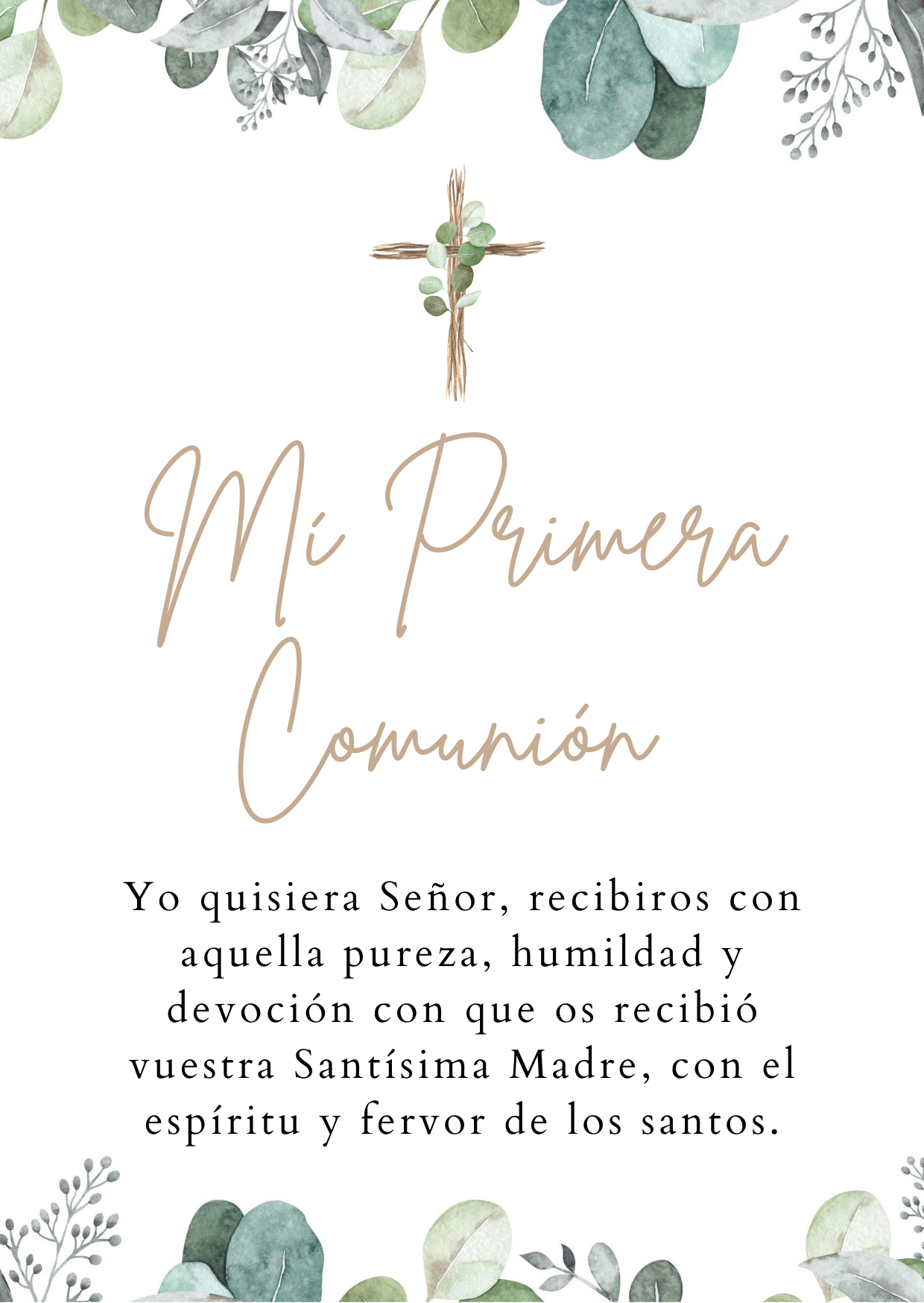 estampita de primera comunion para descargar
