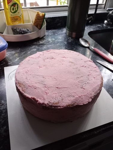 torta decorada con buttercream