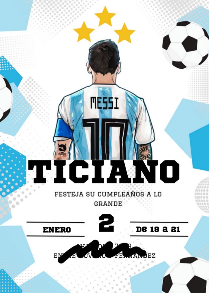 invitacion digital messi