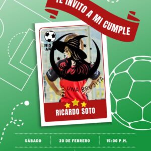 invitacion de futbol para cumpleaños