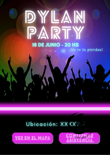invitacion interactiva cumpleaños neon