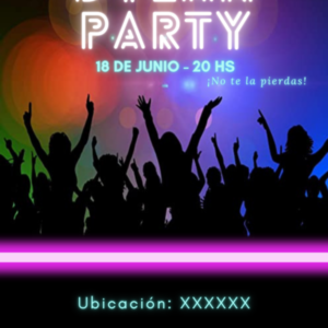 invitacion interactiva cumpleaños neon