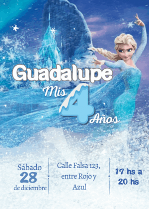 invitacion de frozen con movimiento