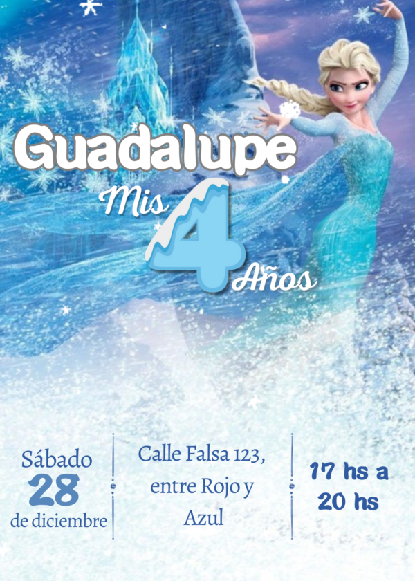 invitacion digital frozen