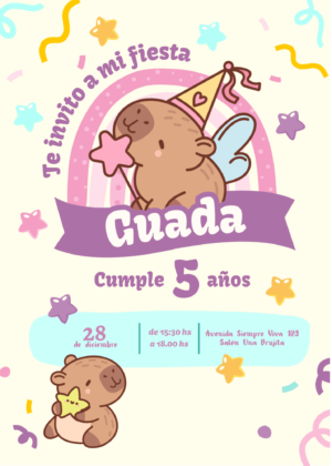 invitacion digital capibara