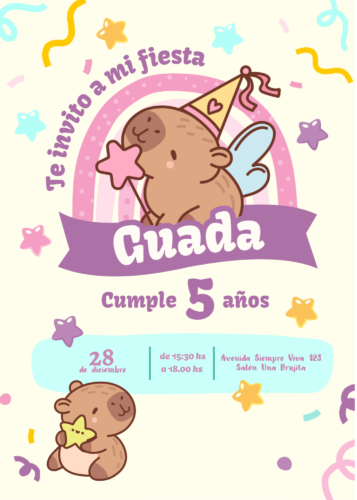 invitacion digital capibara