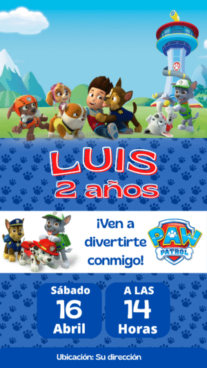 invitación Patrulla canina