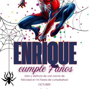invitación digital spiderman