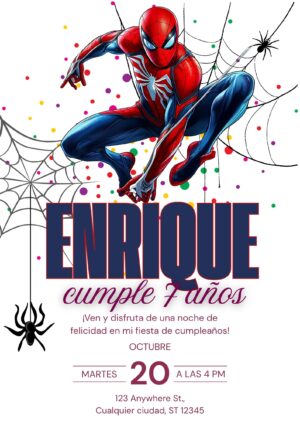 invitación digital spiderman