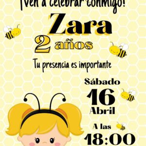 invitación virtual abejita