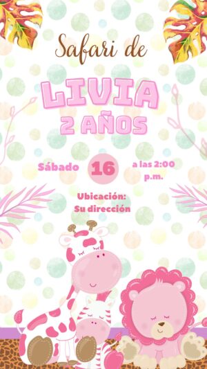 invitacion virtual animalitos de la selva