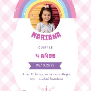 invitación digital arcoiris