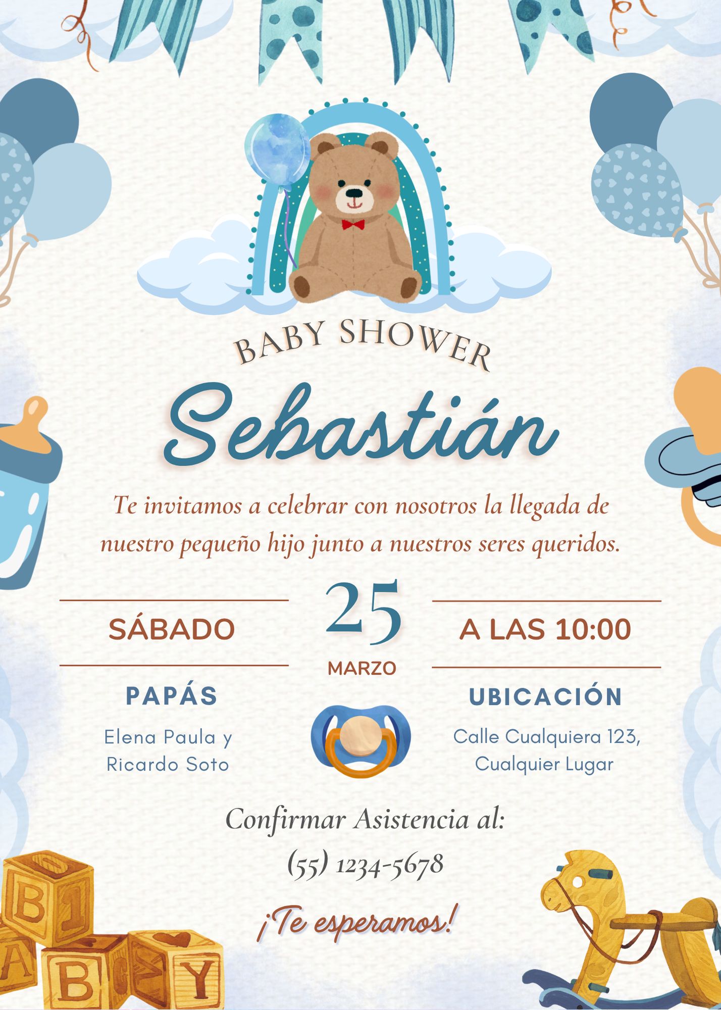 Invitación para Baby Shower personalizada