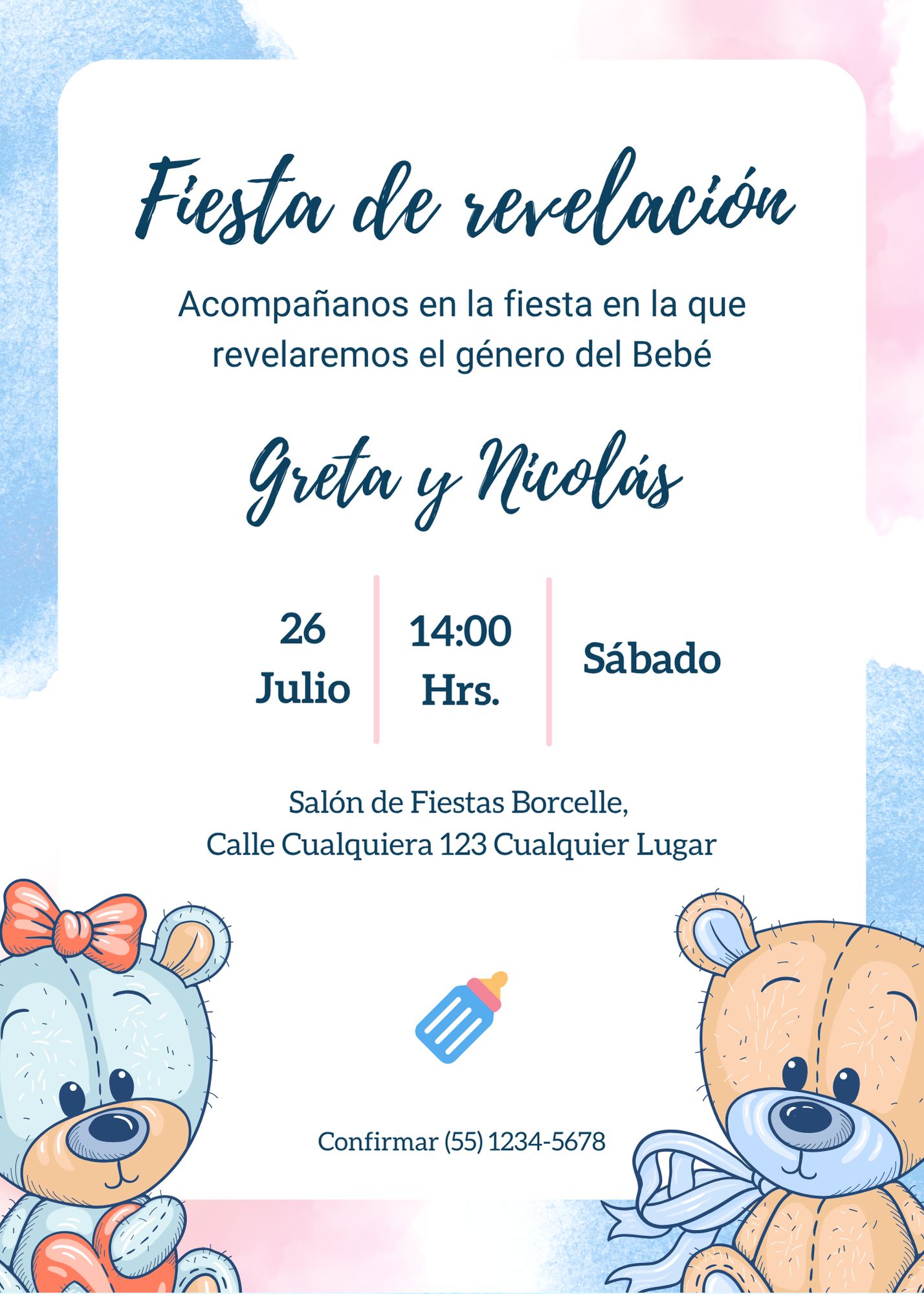 invitación digital para revelación