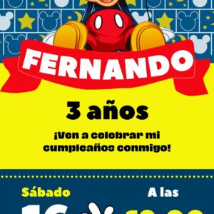 invitación digital Mickey