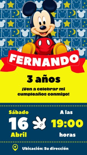 invitación digital Mickey