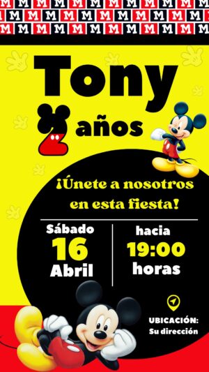 invitación Mickey Mouse