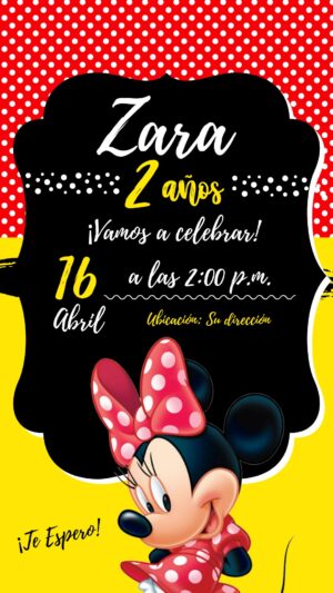 invitacion virtual Minnie