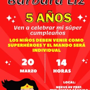 invitacion virtual mujer maravilla