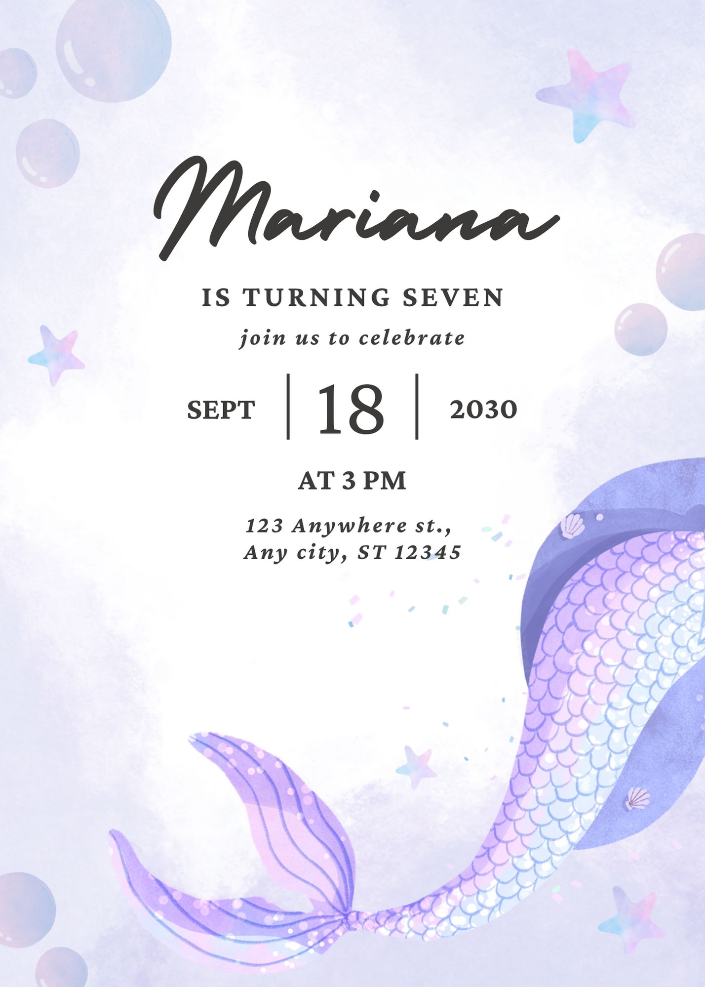 invitación digital sirena