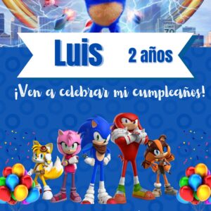 Invitación digital Sonic