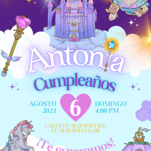 invitaciones digitales de princesas