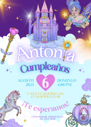invitaciones digitales de princesas