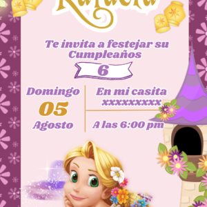Invitación de Rapunzel