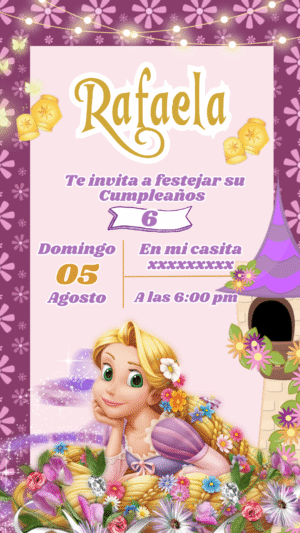 Invitación de Rapunzel