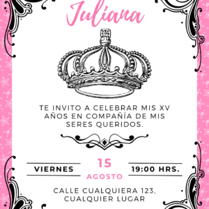 Invitación de princesas para cumpleaños