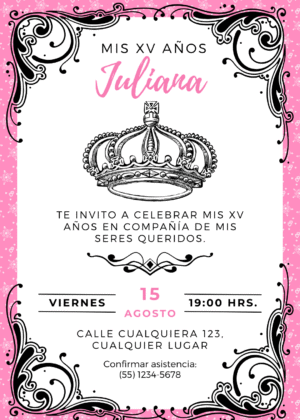 Invitación de princesas para cumpleaños