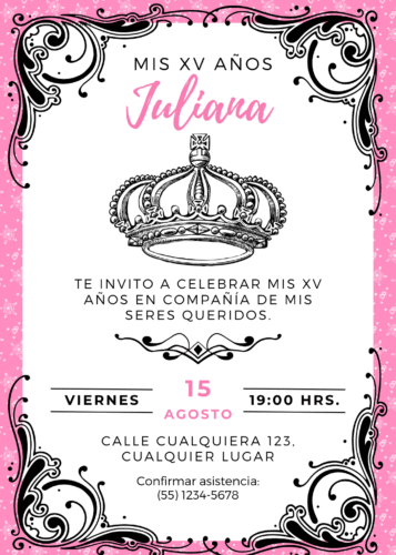 Invitación de princesas para cumpleaños