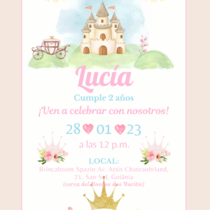Invitación digital Princesas