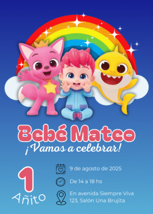 invitacion de bebefinn para cumpleaños