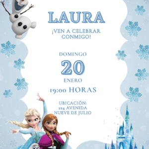 Invitación digital de Frozen