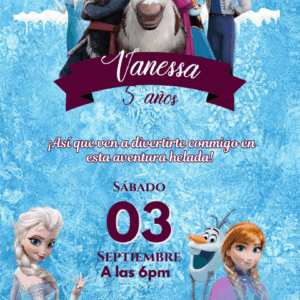 invitacion con movimiento frozen