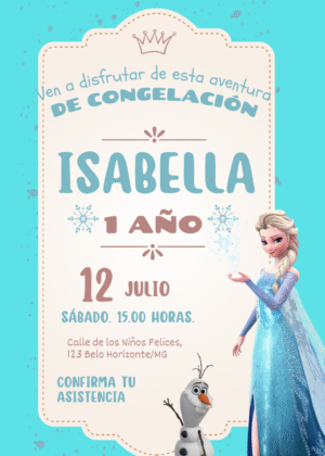 invitación de frozen