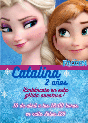 invitacion virtual de frozen