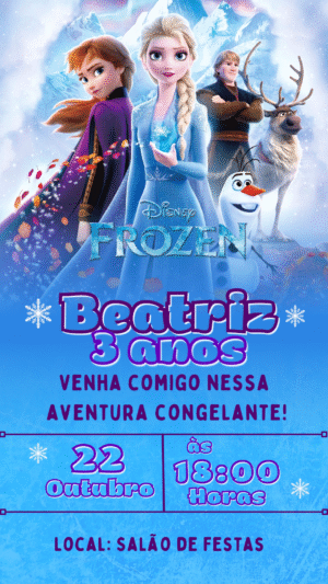 invitacion de frozen para cumpleaños