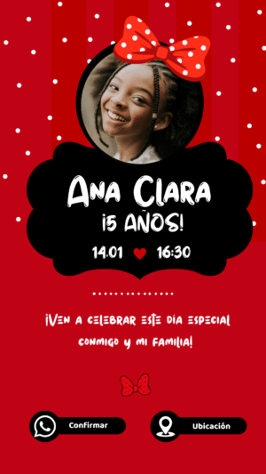 Invitación interactiva de Minnie con foto