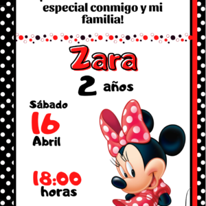 Invitación Digital de Minnie