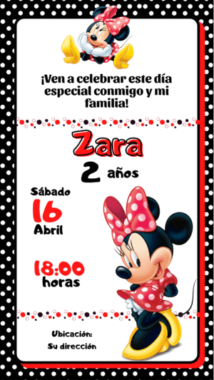 Invitación Digital de Minnie