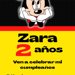 Invitación Digital de Minnie Mouse