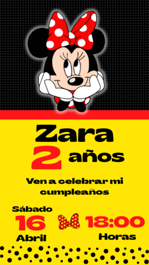 Invitación Digital de Minnie Mouse