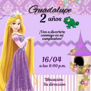 Invitación Digital Rapunzell