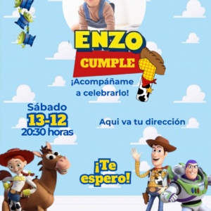 invitación digital de toy story