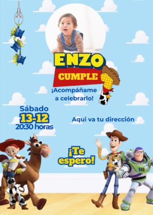 invitación digital de toy story
